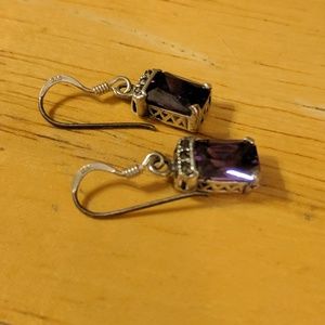 Sterling silver amethyst earrings